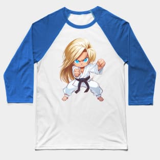 Karate Chibi Girl Baseball T-Shirt